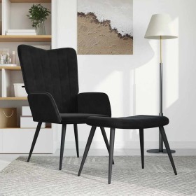 Sillón de relax con taburete terciopelo