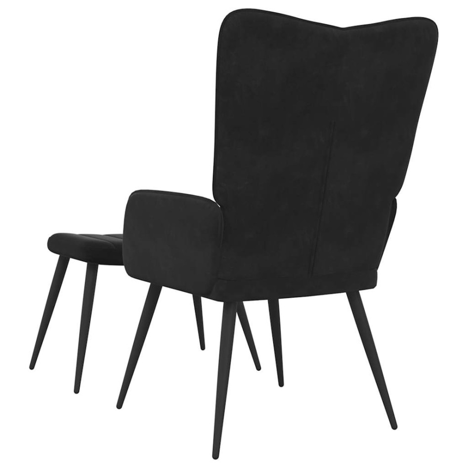 Sillón de relax con taburete terciopelo