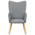 Sillón de relax de tela gris