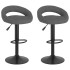 Taburetes de cocina 2 unidades terciopelo gris