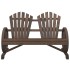 Sillón de jardín Adirondack doble madera maciza de