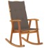 Silla mecedora con cojines madera maciza de