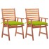 Sillas comedor de jardín 2 uds madera maciza acacia y