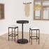 Set muebles bar jardín 3 piezas y cojines ratán sintético