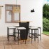 Set de muebles de bar de jardín 9 pzas y cojines ratán PE
