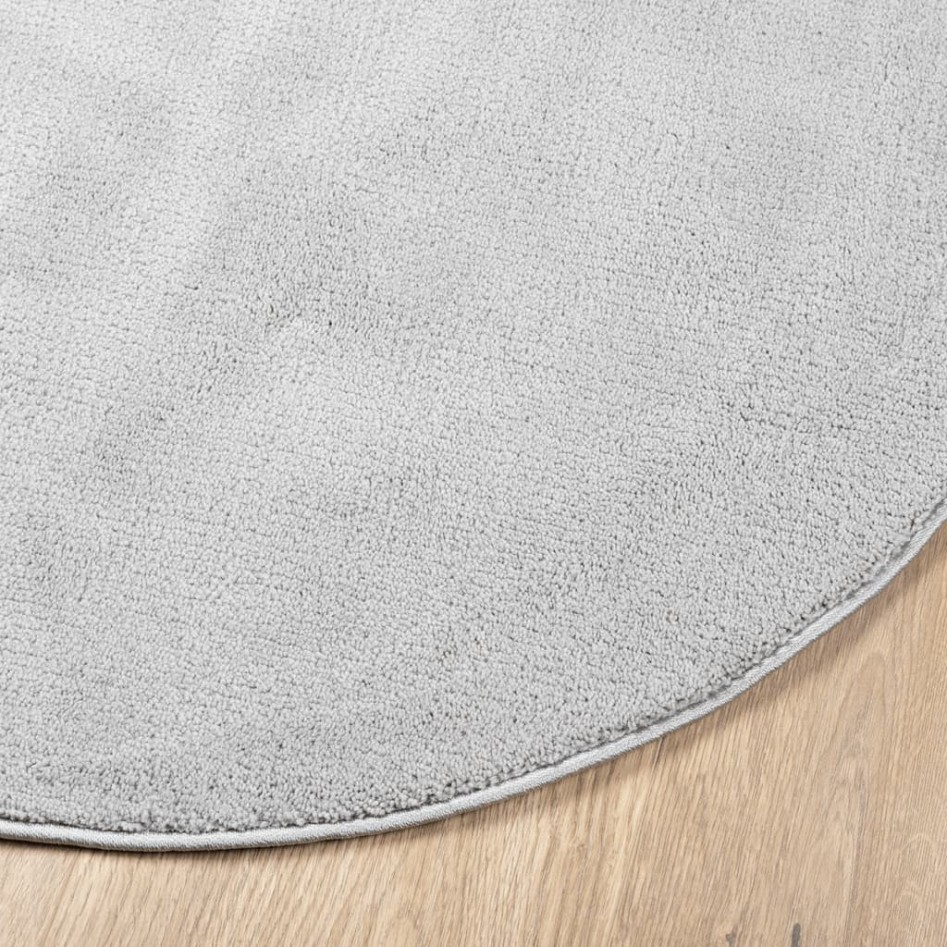 Alfombra de pelo corto OVIEDO gris Ø 200