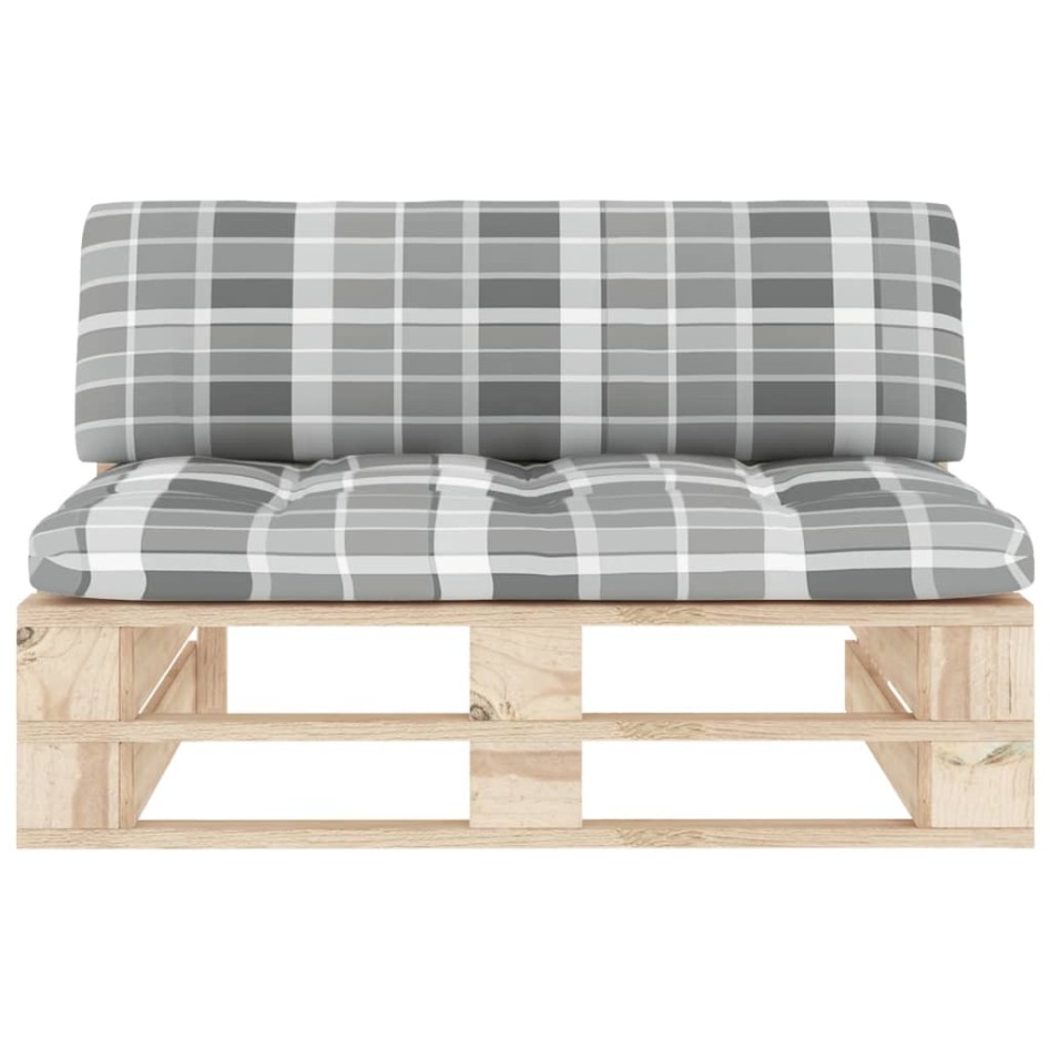 Sofá central de palets para jardín madera pino