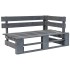 Sofá de palets 2 plazas cojines gris madera de pino