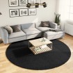 Alfombra de pelo corto OVIEDO negro Ø 240 cm