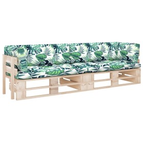 Sofá de palets 2 plazas cojines madera de pino