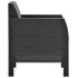 Set de muebles de jardín 4 piezas cojines PP ratán gris