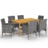 Set de comedor de jardín de 7 piezas