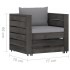 Muebles de jardín 2 piezas con cojines madera impregnada