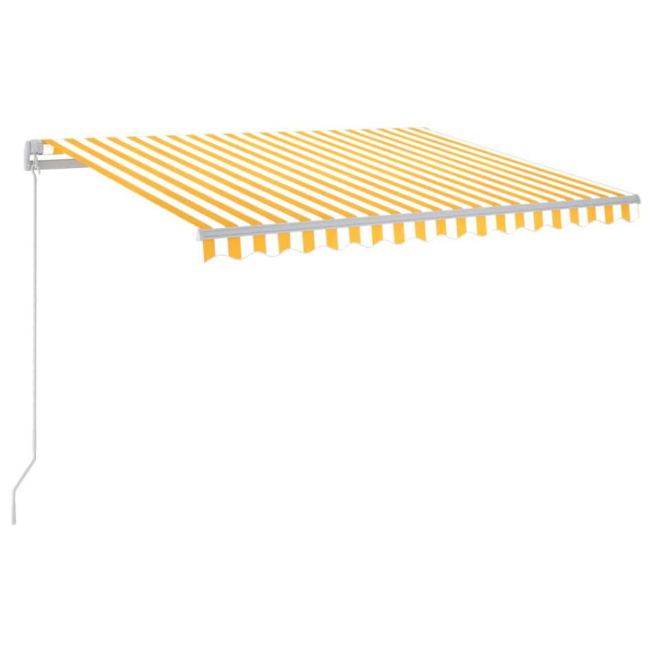 Toldo manual retráctil con LED amarillo y blanco 300x250