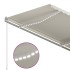 Toldo retráctil manual con LED color crema 350x250