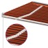 Toldo retráctil manual con LED naranja y marrón 400x350