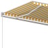 Toldo manual retráctil amarillo y blanco 450x350