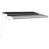 Toldo manual retráctil con LED gris antracita 450x350