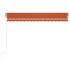 Toldo automático retráctil naranja y marrón 450x350