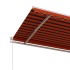 Toldo automático retráctil naranja y marrón 450x350
