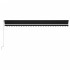 Toldo retráctil manual con LED gris antracita 600x350