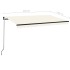 Toldo retráctil manual crema 450x350