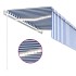 Toldo automático persiana, LED y sensor de viento azul