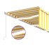 Toldo retráctil manual con persiana y LED amarillo blanco 6x3