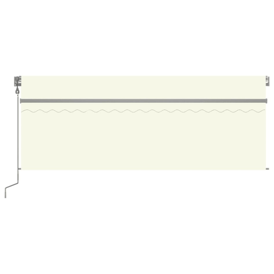 Toldo automático persiana LED sensor de viento crema 4,5x3