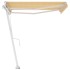 Toldo de pie automático amarillo y blanco 300x250