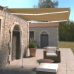 Toldo manual retráctil con luz LED amarillo y blanco 300x250 cm