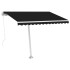 Toldo de pie retráctil manual gris antracita 300x250