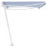 Toldo de pie retráctil manual azul y blanco 500x300