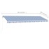 Toldo de pie retráctil manual azul y blanco 500x300