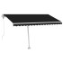 Toldo de pie automático gris antracita 450x300