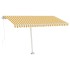 Toldo retráctil manual con LED amarillo y blanco 400x300
