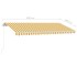 Toldo retráctil manual con LED amarillo y blanco 400x300