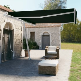 Toldo de pie retráctil manual gris antracita 450x350