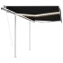 Toldo automático LED sensor de viento gris antracita 3,5x2,5