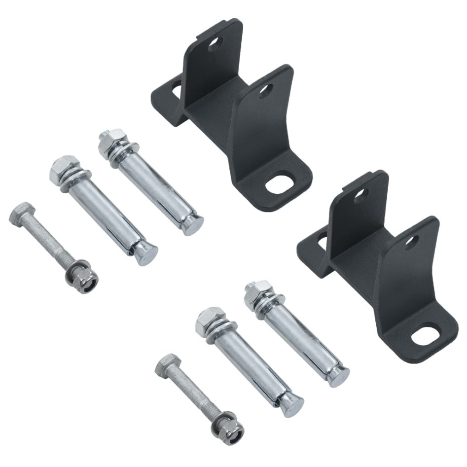 Toldo retráctil automático con postes gris antracita 4,5x3