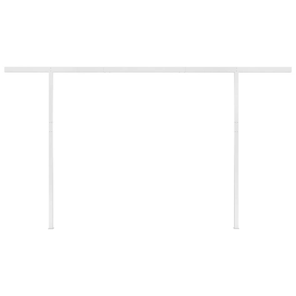 Toldo manual retráctil con postes gris antracita 4,5x3,5