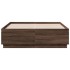 Estructura cama con luces LED madera marrón roble 120x190
