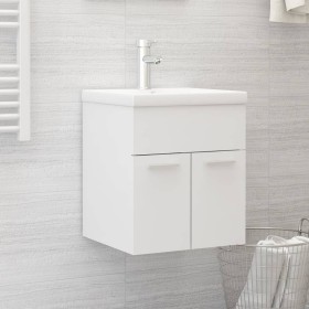 Mueble con lavabo blanco madera de