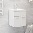 Mueble con lavabo blanco madera de ingeniería