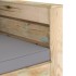 Muebles de jardín 2 piezas con cojines madera impregnada