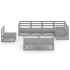 Muebles de jardín 8 piezas gris madera de pino