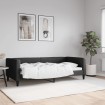 Sofá cama sin colchón tela negro 90x190 cm