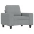 Sillón con taburete tela gris claro 60