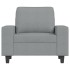 Sillón con taburete tela gris claro 60
