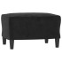 Sillón con taburete terciopelo negro 60